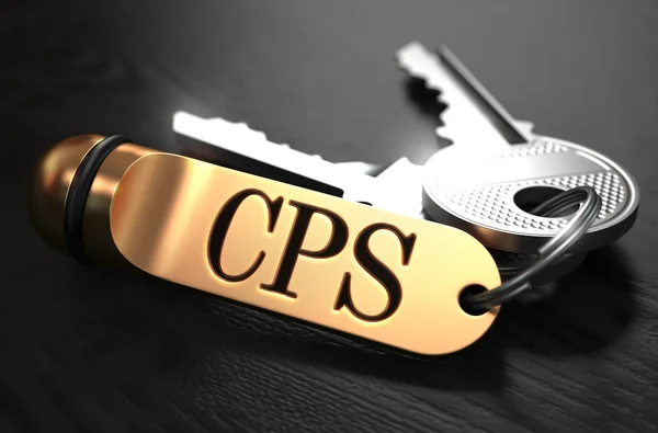 Keys with Word CPS on Golden Label. — 스톡 사진