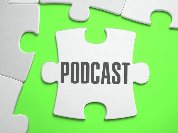 Podcast - Jigsaw Puzzle with Missing Pieces. — Stockfoto
