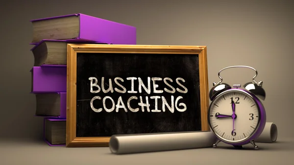 Hand Drawn Business Coaching Concept on Chalkboard. — 图库照片