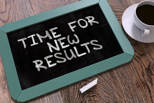 Time for New Results Concept Hand Drawn on Chalkboard. — Stockfoto