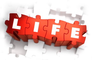 Life - Text on Red Puzzles.