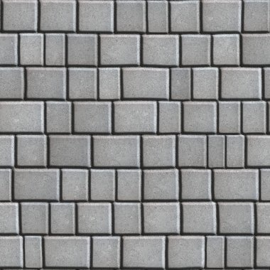 Concrete Pavement Laid as Squares and Rectangles.