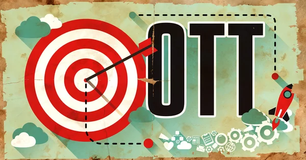 OTT Word on Grunge Poster. — Stock Photo, Image