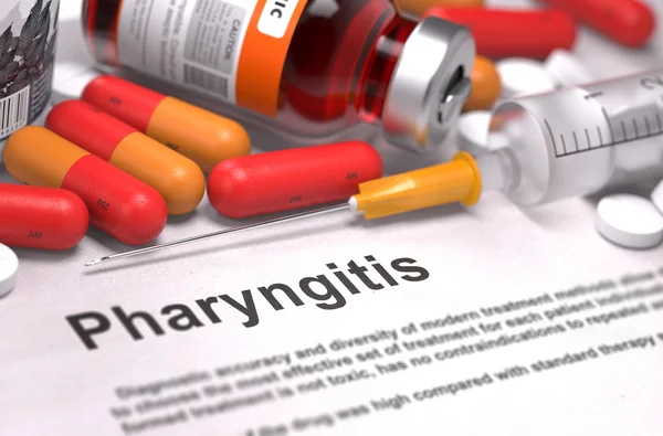 Faryngitis diagnose. Medische Concept. — Stockfoto