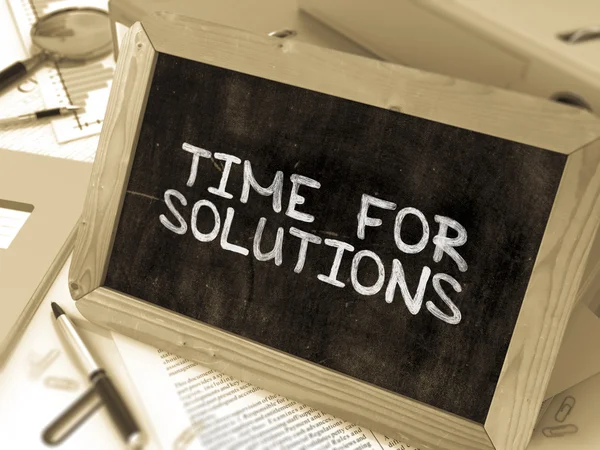 Time for Solutions Handwritten on Chalkboard. — Stock fotografie