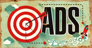 Business Concept. Ads Word on Grunge Poster.