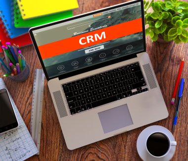 CRM. Office Working Concept.