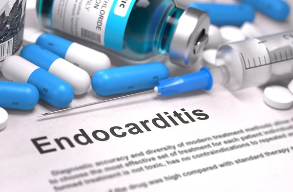 Diagnose - Endokarditis. medizinisches Konzept. — Stockfoto