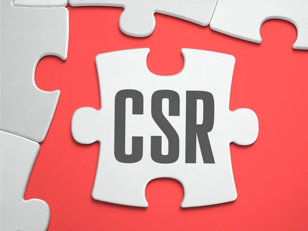 CSR - Puzzle on the Place of Missing Pieces. — стокове фото