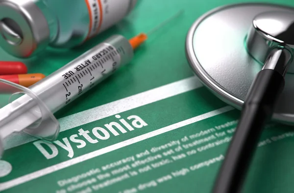 Diagnosis - Dystonia. Medical Concept. — Stok fotoğraf