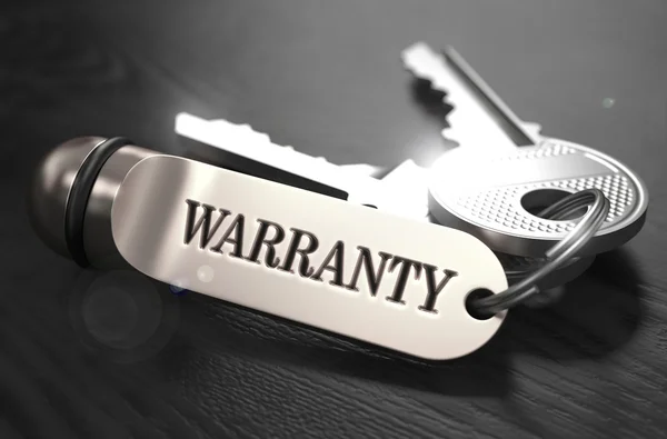 Warranty Concept. Keys with Keyring. — Zdjęcie stockowe
