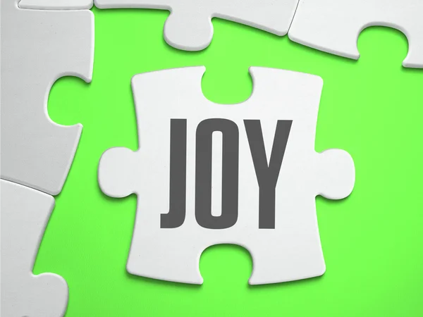 Joy - Jigsaw Puzzle with Missing Pieces. — Stock Photo, Image