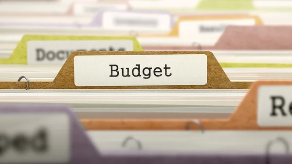 File Folder Labeled as Budget. — 스톡 사진