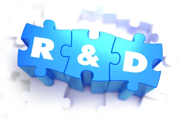 Research and Development - Text on Blue Puzzles. — Stock Photo, Image