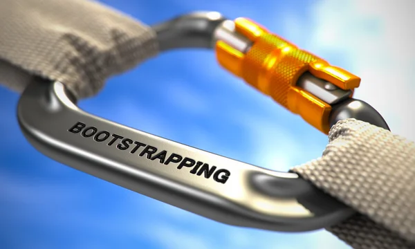 Chrome Carabine Hook with Text Bootstrapping. — Stock Photo, Image