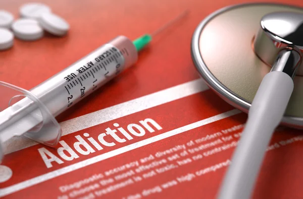 Diagnosis - Addiction. Medical Concept. — Stockfoto