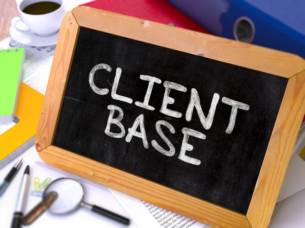 Base cliente - Lavagna con testo disegnato a mano . — Foto Stock