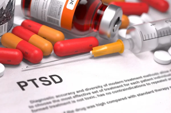 Diagnosi PTSD. Concetto medico . — Foto Stock