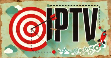 IPTV Concept. Poster in Flat Design.