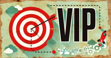 VIP kavramı. Düz Tasarım poster.