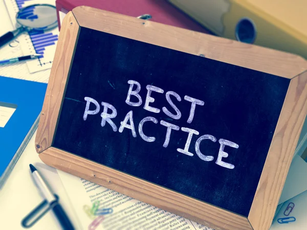 Handwritten Best Practice on a Chalkboard. — Stock Photo, Image