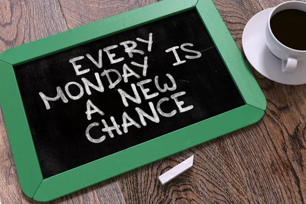 Todas as segundas-feiras é uma nova oportunidade. Citação inspiradora . — Fotografia de Stock