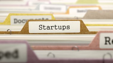 Startups Concept on Folder Register.