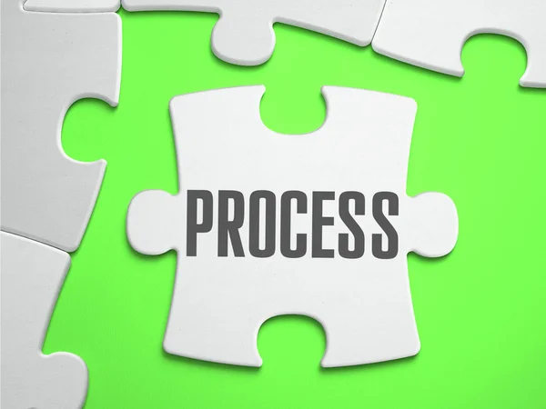 Process - Jigsaw Puzzle with Missing Pieces. — Stock Photo, Image