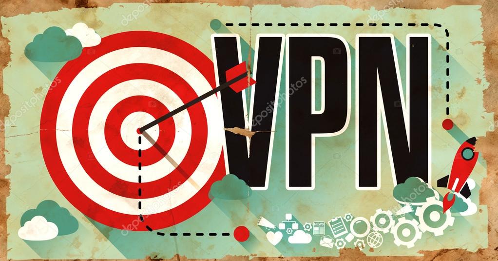 VPN on Grunge Poster.