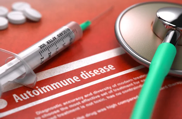 Autoimmune disease - Printed Diagnosis. Medical Concept. — Stock Photo, Image