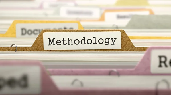 Methodologie Concept op bestand-Label. — Stockfoto
