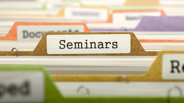 Seminars on Business Folder in Catalog. — 스톡 사진