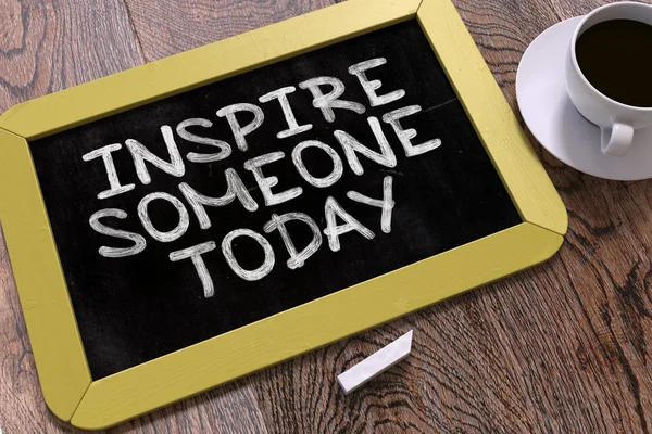 Inspire Someone Today on Chalkboard. — Stockfoto
