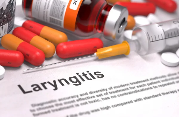 Diagnosis - Laryngitis. Medical Concept. — Stock Photo, Image