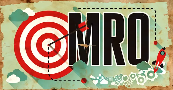 MRO Concept. Poster in design piatto . — Foto Stock