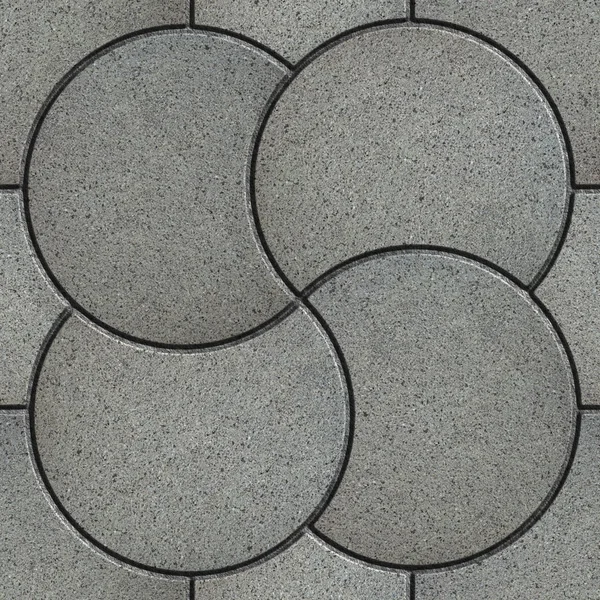 Gray Pavement in the Form of a Quatrefoil. — 图库照片