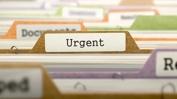 Urgent Concept on File Label. — Stock Photo, Image