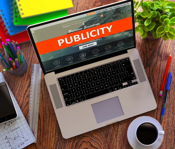 Publicity. Online Working Concept. — Stockfoto