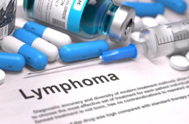 Lymphoma Diagnosis. Medical Concept. Composition of Medicaments.