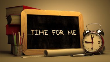 Time for Me Handwritten on Chalkboard. clipart