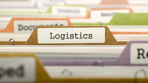 Logistiek - mapnaam in Directory. — Stockfoto