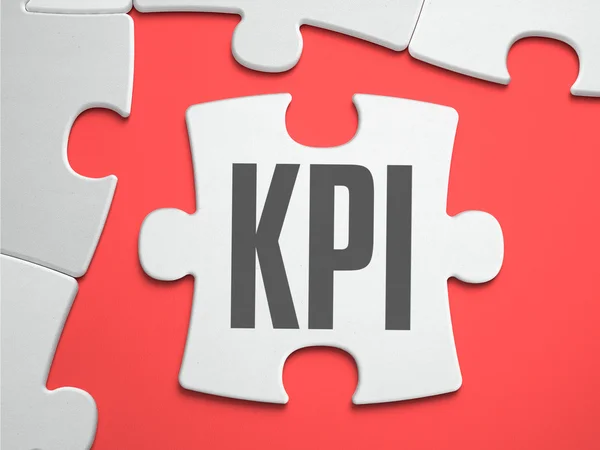 KPI - Puzzle en el lugar de las piezas que faltan . — Foto de Stock