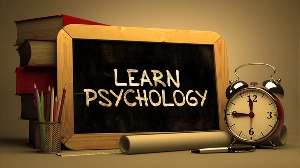 Apprendre la psychologie à la main sur un tableau . — Photo