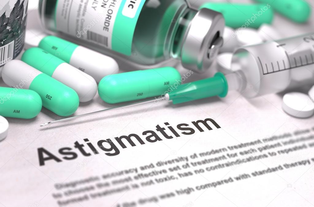 Astigmatism Diagnosis. Medical Concept.