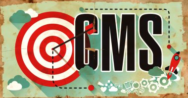 CMS on Poster in Grunge Design.