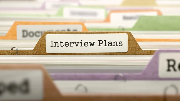 Interview Plans - Folder Name in Directory. — 图库照片