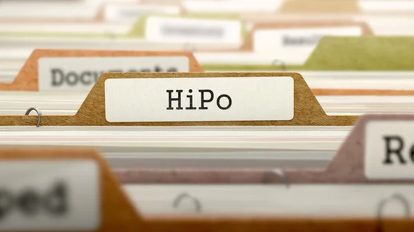 HiPo Conceito na etiqueta de arquivo . — Fotografia de Stock