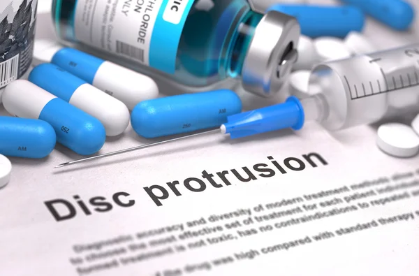 Disc Protrusion Diagnosis. Medical Concept. — Stock Image Disc Protrusion Diagnosis. Medical Concept. Royalty Free Stock Images