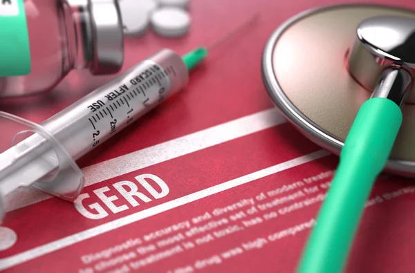 GERD - Diagnóstico impreso. Concepto médico . — Foto de Stock