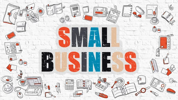 Small Business in Multicolor. Doodle Design. — Stock Photo, Image